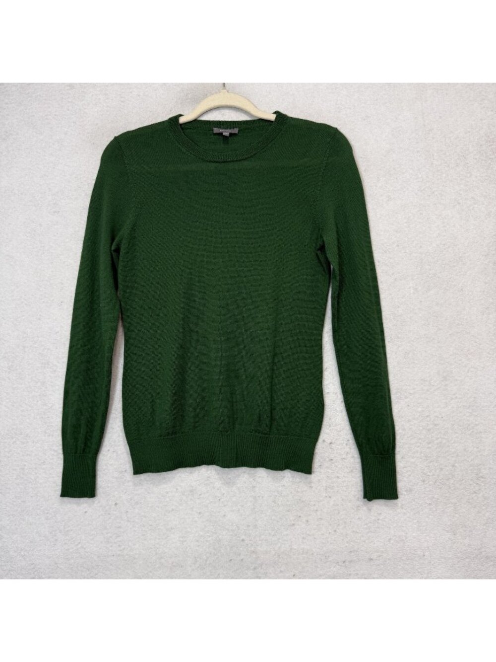 Montego Sweater Womens XS Green Crew Neck Wool Blend Long Sleeve Knit Pullover